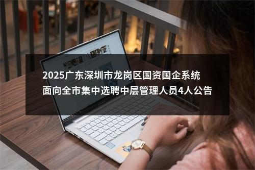 2025广东深圳市龙岗区国资国企系统面向全市集中选聘中层管理人员4人公告 图片