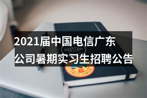 2021届中国电信广东公司暑期实习生招聘公告 图片