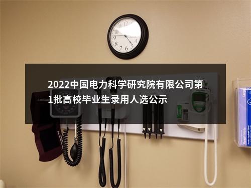 2022中国电力科学研究院有限公司第1批高校毕业生录用人选公示 图片
