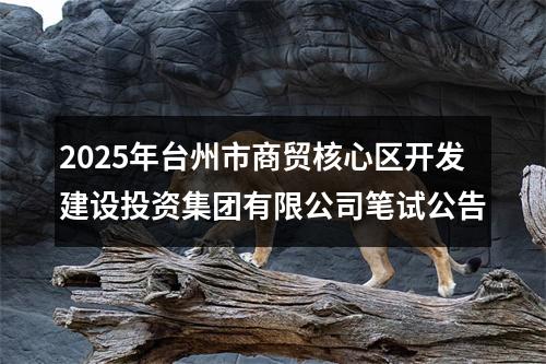 2025年台州市商贸核心区开发建设投资集团有限公司笔试公告 图片