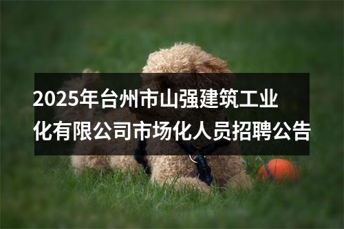 2025年台州市山强建筑工业化有限公司市场化人员招聘公告 图片
