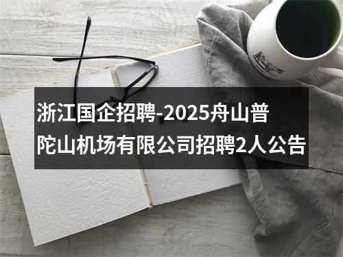 浙江国企招聘-2025舟山普陀山机场有限公司招聘2人公告 图片