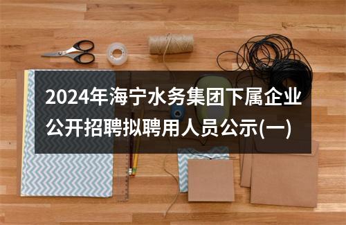 2024年海宁水务集团下属企业公开招聘拟聘用人员公示(一) 图片