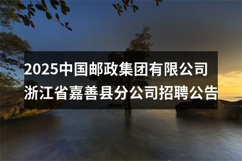 2025中国邮政集团有限公司浙江省嘉善县分公司招聘公告 图片
