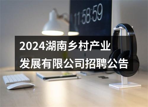 2024湖南乡村产业发展有限公司招聘公告 图片