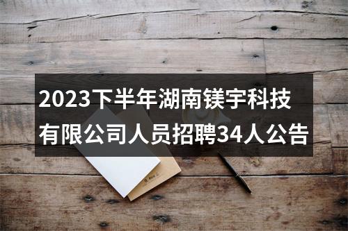 2023下半年湖南镁宇科技有限公司人员招聘34人公告 图片