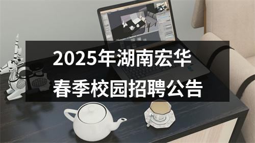 2025年湖南宏华春季校园招聘公告 图片
