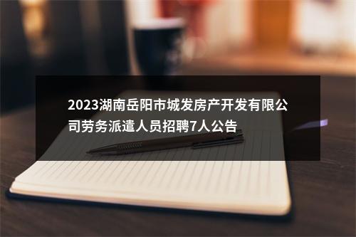 2023湖南岳阳市城发房产开发有限公司劳务派遣人员招聘7人公告 图片