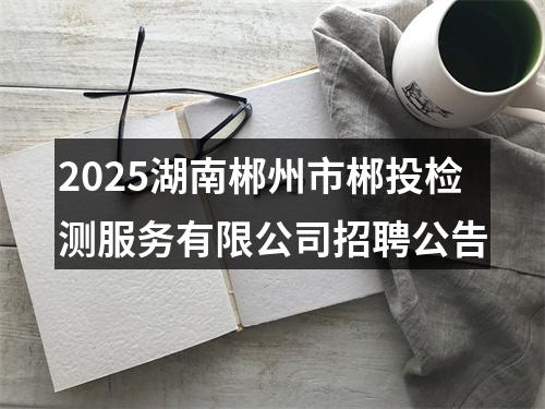2025湖南郴州市郴投检测服务有限公司招聘公告 图片