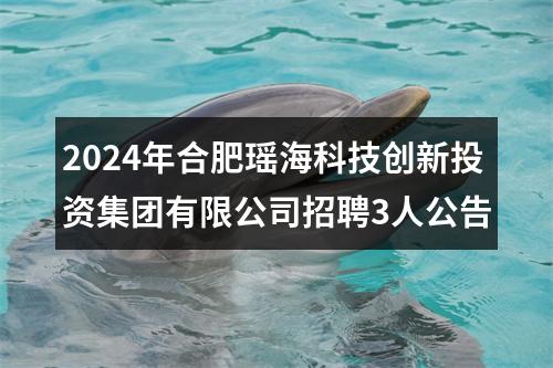 2024年合肥瑶海科技创新投资集团有限公司招聘3人公告 图片