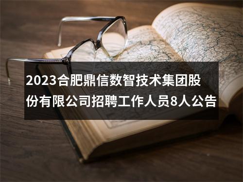 2023合肥鼎信数智技术集团股份有限公司招聘工作人员8人公告 图片