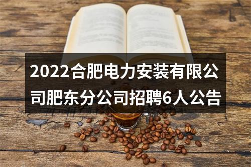2022合肥电力安装有限公司肥东分公司招聘6人公告 图片