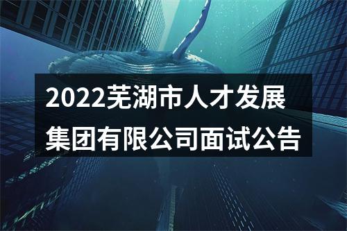 2022芜湖市人才发展集团有限公司面试公告 图片