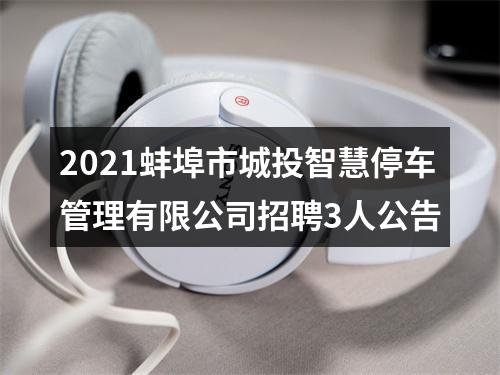 2021蚌埠市城投智慧停车管理有限公司招聘3人公告 图片