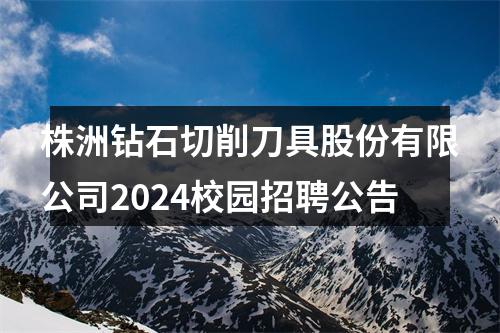 株洲钻石切削刀具股份有限公司2024校园招聘公告 图片