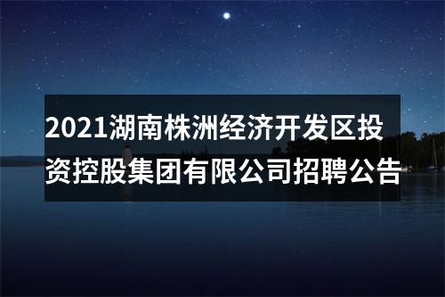 2021湖南株洲经济开发区投资控股集团有限公司招聘公告 图片
