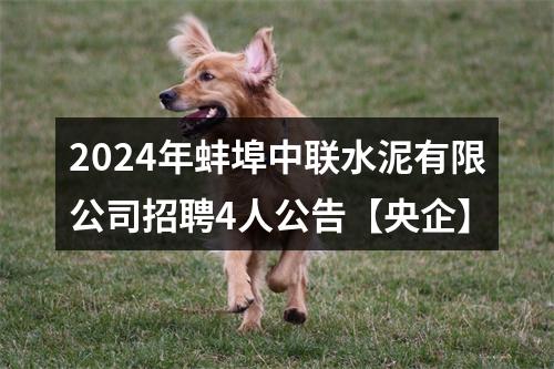 2024年蚌埠中联水泥有限公司招聘4人公告【央企】 图片