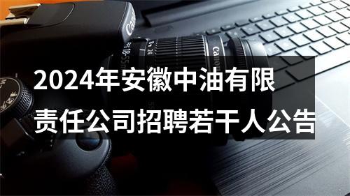 2024年安徽中油有限责任公司招聘若干人公告 图片