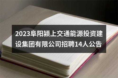 2023阜阳颍上交通能源投资建设集团有限公司招聘14人公告 图片