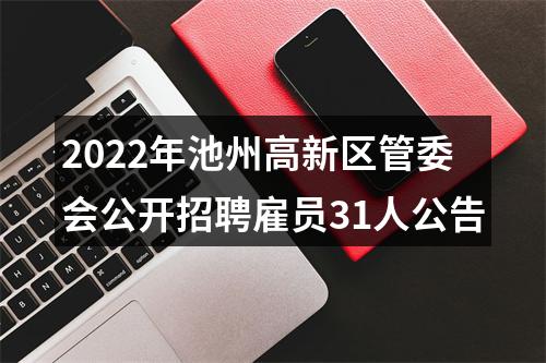 2022年池州高新区管委会公开招聘雇员31人公告 图片