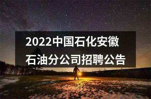 2022中国石化安徽石油分公司招聘公告 图片