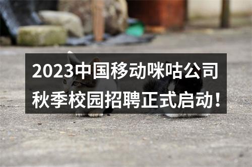 2023中国移动咪咕公司秋季校园招聘正式启动！ 图片