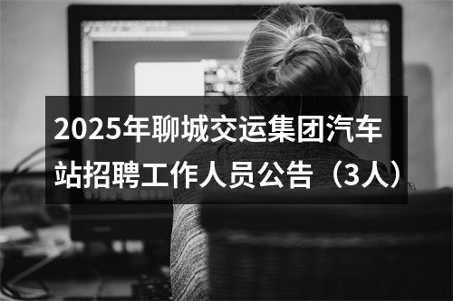 2025年聊城交运集团汽车站招聘工作人员公告（3人） 图片