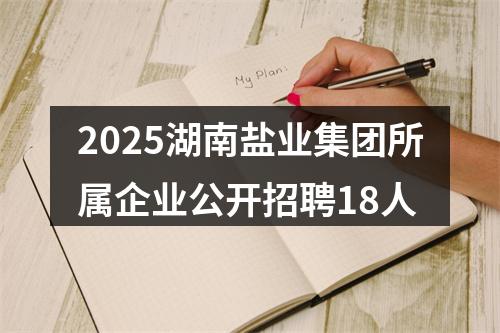 2025湖南盐业集团所属企业公开招聘18人 图片
