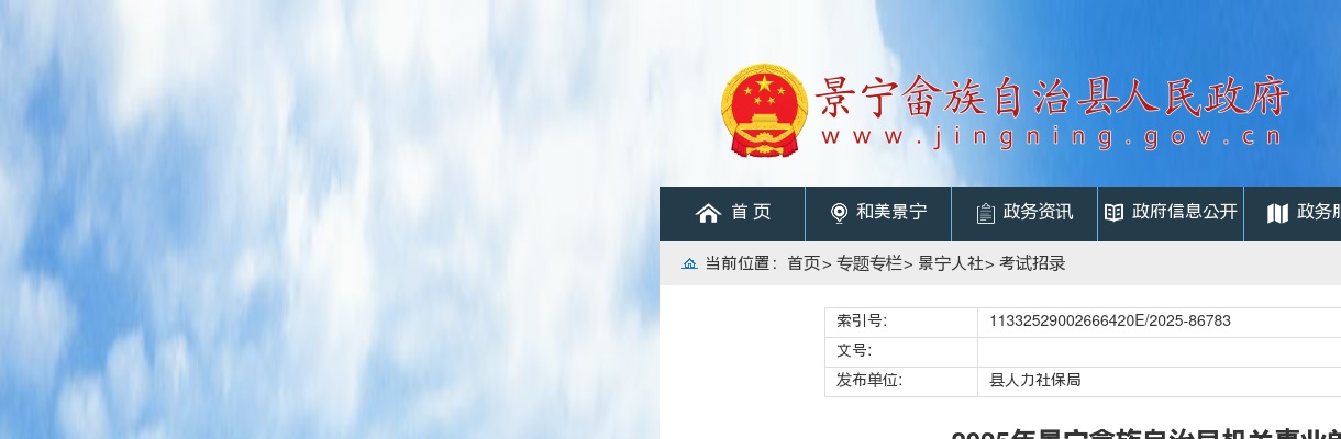 2025丽水景宁畲族自治县机关事业单位编外招聘13人公告 图片