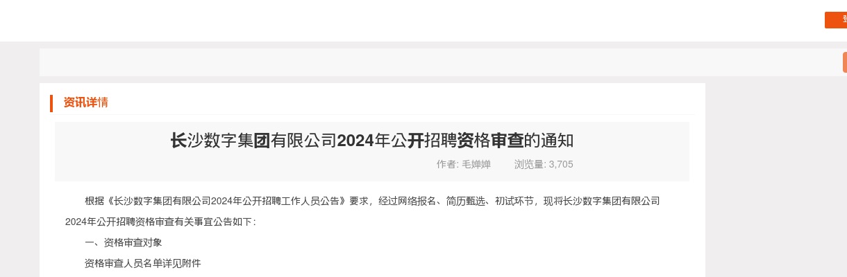 2024湖南长沙数字集团有限公司招聘资格审查通知 图片