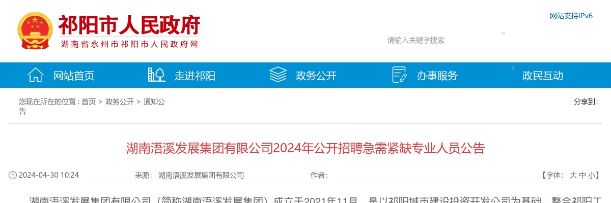 2024年湖南浯溪发展集团有限公司招聘急需紧缺专业人员20人公告 图片