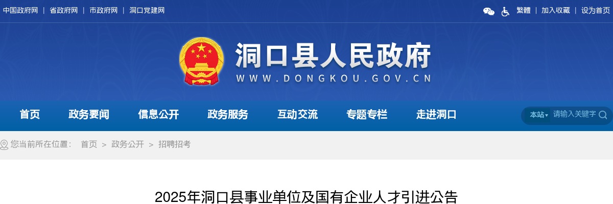 2025湖南邵阳市洞口县事业单位及国有企业人才引进38人公告 图片