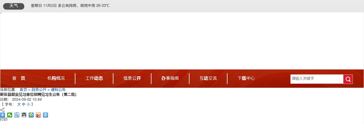 2024湖南永州新田县就业见习单位招聘见习生75人公告（第二批） 图片