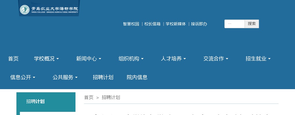 2025山东青岛农业大学海都学院高层次人才招聘简章 图片